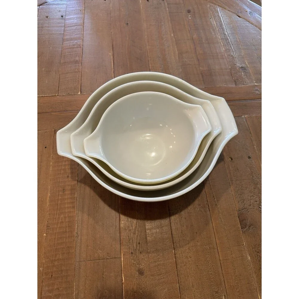 Vintage Pyrex Homestead 3pc Nesting Bowls